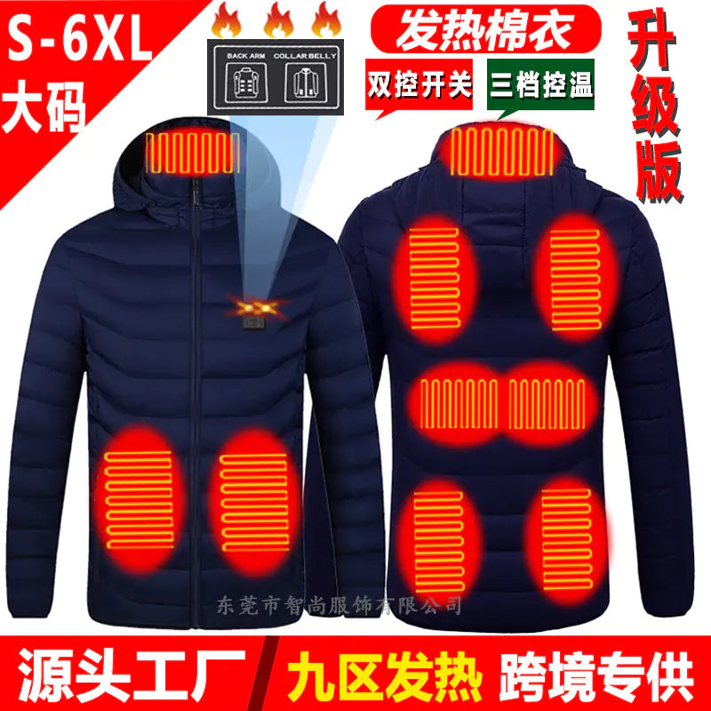 Smart Heated USB Jacket with Graphene for Winter