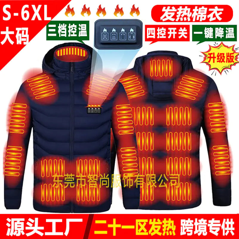 Smart Heated USB Jacket with Graphene for Winter