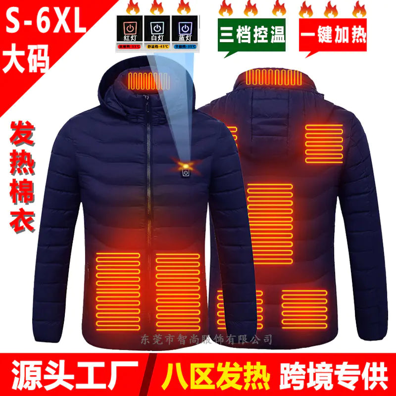 Smart Heated USB Jacket with Graphene for Winter