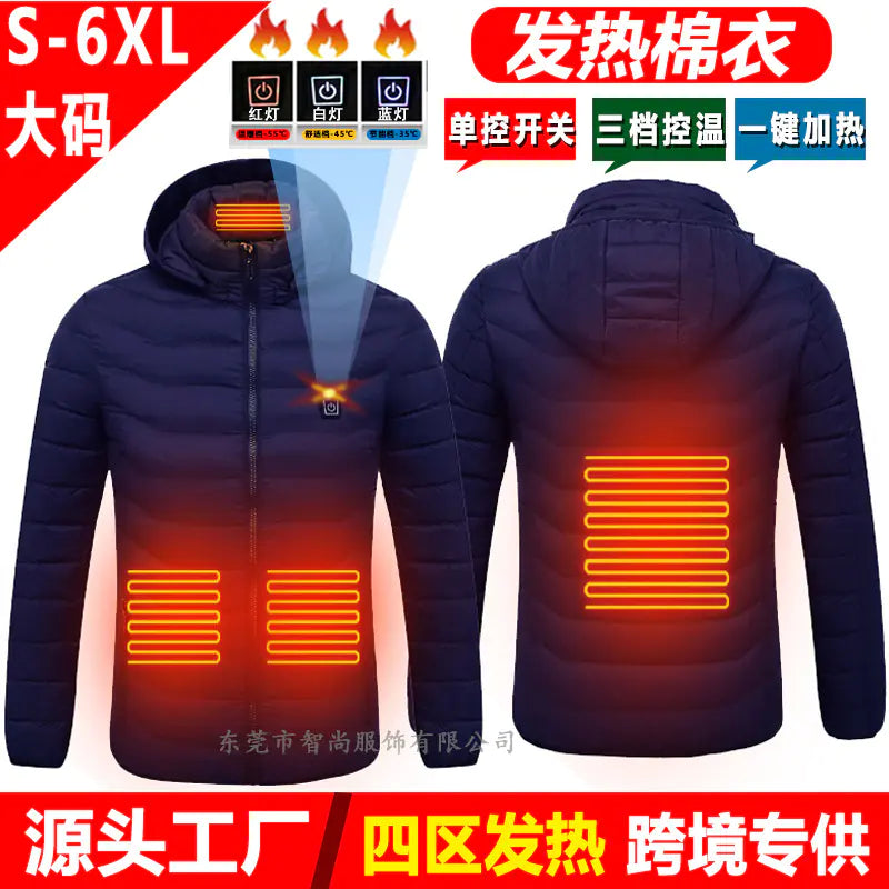 Smart Heated USB Jacket with Graphene for Winter