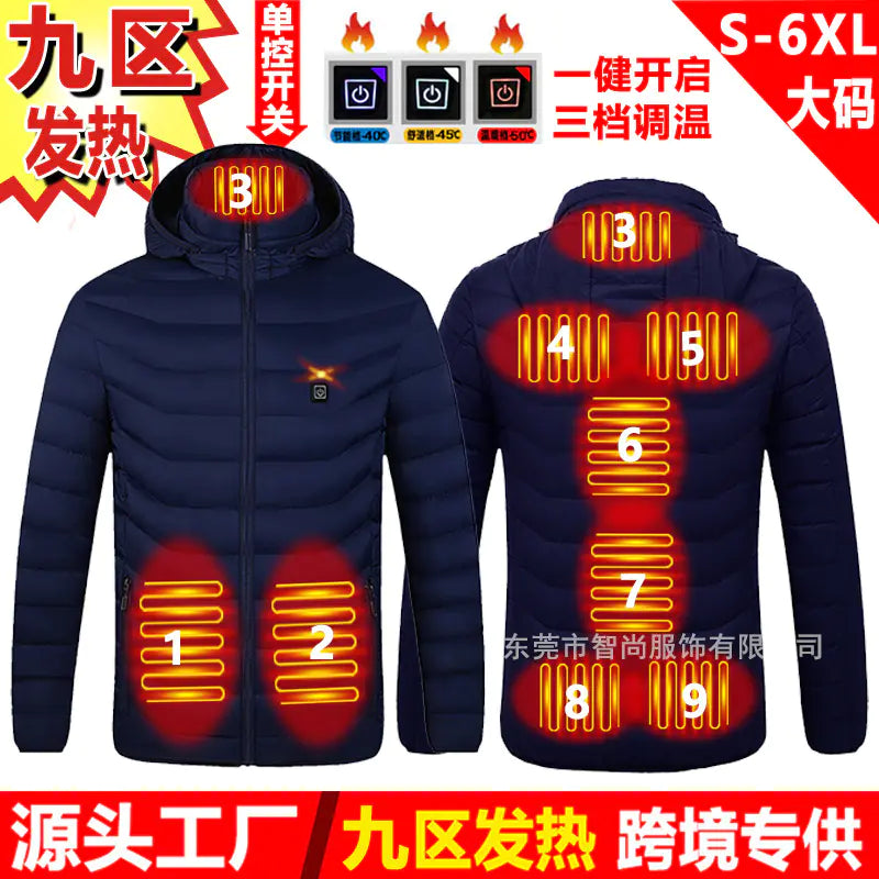 Smart Heated USB Jacket with Graphene for Winter
