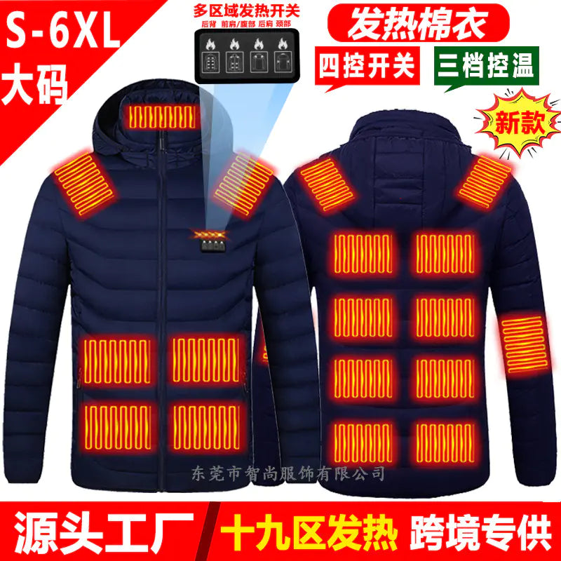 Smart Heated USB Jacket with Graphene for Winter