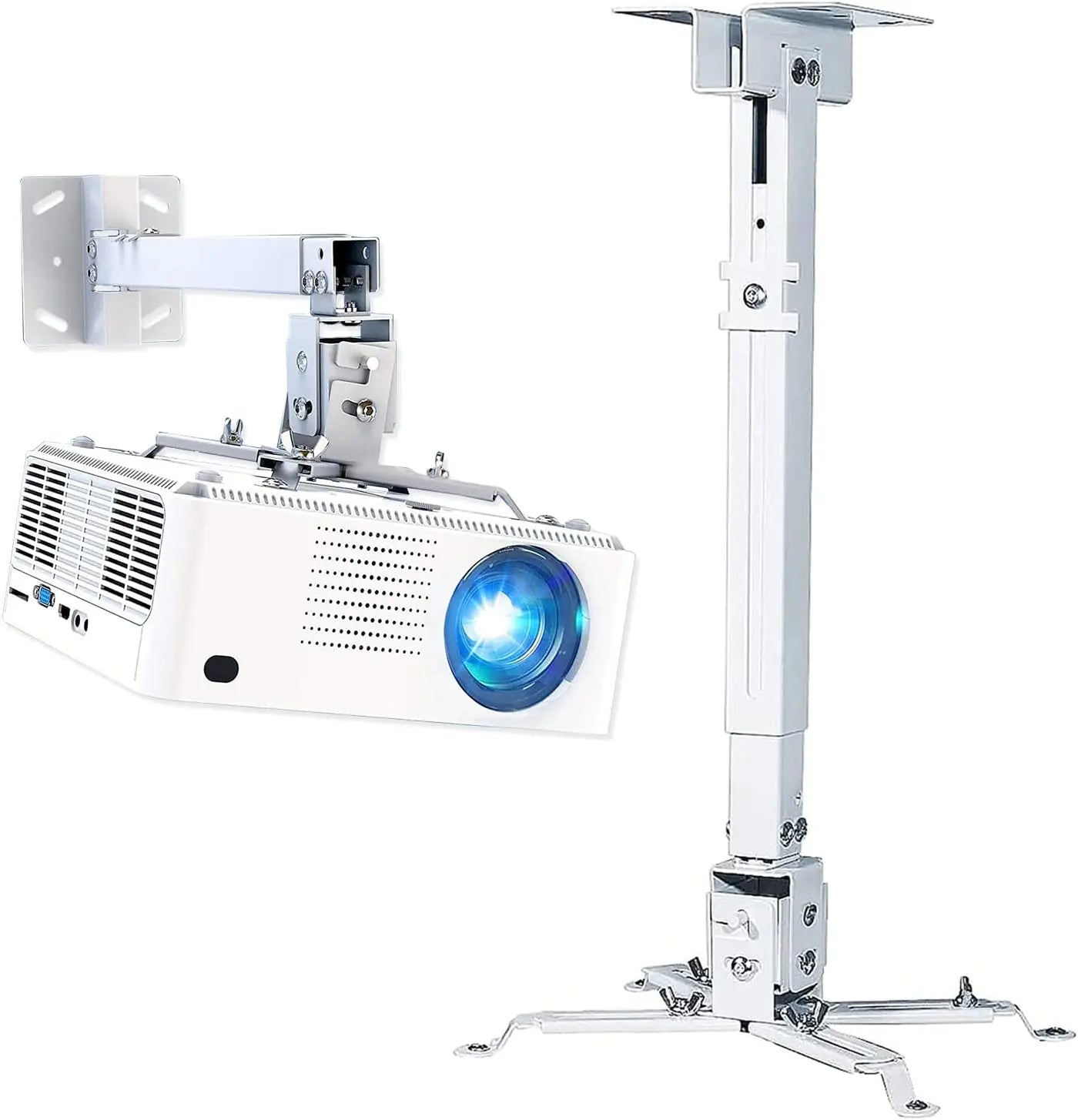 5Core Projector Mount Ceiling Wall Universal Holder Adjustable Low Profile Capacity 40lb