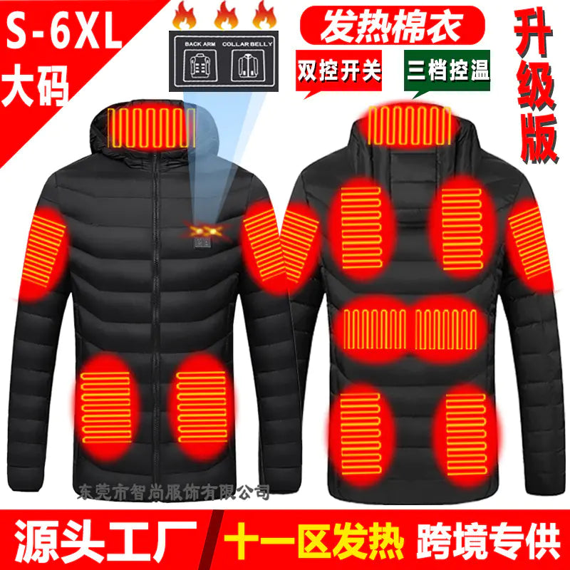 Smart Heated USB Jacket with Graphene for Winter
