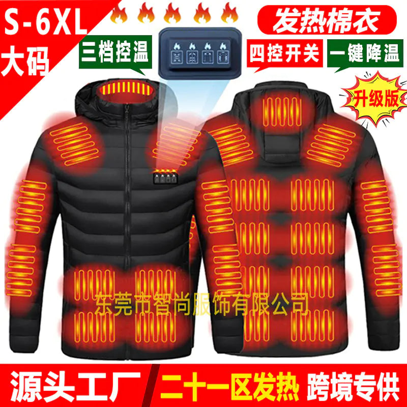 Smart Heated USB Jacket with Graphene for Winter