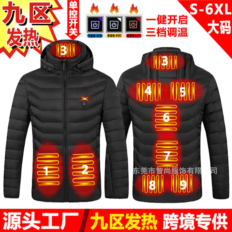 Smart Heated USB Jacket with Graphene for Winter